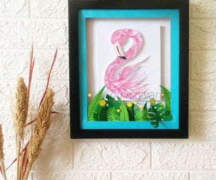 Flamingo Paper Quilling Home Decor Idea