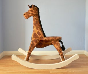 Wooden Rocking Horse Giraffe - Made Out of Kitchen Worktop