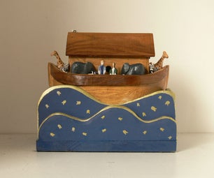 Noah's Ark Made From Old Kitchen Worktop and Wood Offcuts