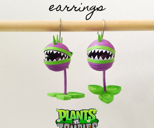 Paper Quilled Earrings | Plants Vs Zombies