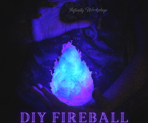 DIY Blue Fireball Using Hot Glue